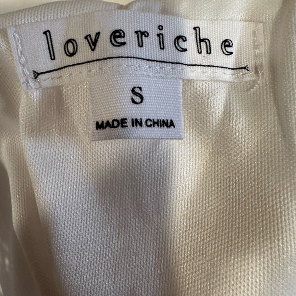 Love riche lace crochet mini Slip dress size S White Laceup Butterfly Whimsical - Picture 5 of 7